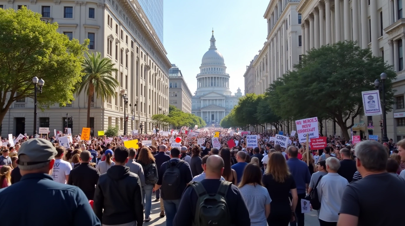Массовые протесты в Сан-Франциско против рейдов U.S. Immigration and Customs Enforcement